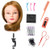 26"-28" Long Hair Mannequin Head with 60% Real Hair, Hairdresser Practice Training Head Cosmetology Manikin Doll Head with 9 Tools and Clamp - #27 Go