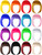 WILLBOND 16 Pieces Short Bob Wigs Halloween Cosplay Colorful Costume Wig Party Hairpiece Wig Straight Short Hair Wig for Women Cosplay Decoration