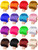 WILLBOND 16 Pieces Short Bob Wigs Halloween Cosplay Colorful Costume Wig Party Hairpiece Wig Straight Short Hair Wig for Women Cosplay Decoration