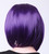 SWACC 11 Women Short Straight Synthetic Bob Wig Candy color Cosplay Wig Anime Costume hairpiece for Party with Wig Cap (Purple-01)