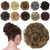 FESHFEN Messy Bun Hair Piece - Wavy Synthetic Chignon Scrunchies for Instant Volume, Elastic Bun Ponytail Hair Extensions Thick Hairpieces for Women,