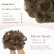 FESHFEN Messy Bun Hair Piece - Wavy Synthetic Chignon Scrunchies for Instant Volume, Elastic Bun Ponytail Hair Extensions Thick Hairpieces for Women,
