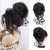 Foaoit Messy Bun Hair Piece Claw Clip Bun Hair Accessories for Women Messy Wavy Curly Bun Extensions Short Tousled Updo Synthetic Black Hair Extensio