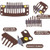 WILLBOND 30 Pieces 32 mm 9-teeth Hair Extension Clips Hair Extension Wigs Snap Clips Comb Small Snap Wig Accessories for Women DIY(Dark Brown)
