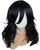 ANOGOL Hair Cap+Black Long Wavy Wig with Bangs Black Synthetic Hair For Women Men Dress Up Wig For Anime Cartoon Costume Party For Halloween For Chri