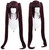 ANOGOL Hair Cap+Dark Brown Pigtails Wigs Brown Ponytail Wig Brown Two Pigtail Chocolate Wig with Bangs Long Straight Cosplay Wigs for Movie Costume f