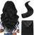 S-noilite Clip in Hair Extensions Real Human Hair Jet Black Human Hair Extensions Clip Ins 18 Inch 8pcs 140g Straight Real Clip in Human Hair Double