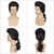Miss U Hair Men Short Wavy Brown Wig with Pigtails Adult Colonial Funny Wigs for Cosplay Party Halloween