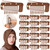 Crowye 20 Pieces Chunni Clips with Safety Pins - 10 Teeth Strong Grip Flat Clips for Hijab Veil, Wigs, Hair Extensions, and Dupattas (Brown)