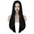 Mersi Long Black Wig for Women Halloween Costume 27'' Straight Long Black Wig Natural Cute Black Wigs for Costume Women S034BK