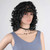 Short Curly Wigs for Black Women Afro Big Curly Black Wigs with Bangs Fluffy Natural Looking Synthetic Wigs for African American Women Daily Cosplay
