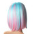 AGPTEK Multi-Color Ombre Short Bob Wig, Shoulder Length Hair Extension With Stretchable Hairnet