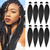 Pre Stretched Braiding Hair 20"-8 Packs Synthetic Braiding Hair Crochet Braids Hot Water Setting Professional Soft Yaki Straight Texture (20Inch,#1)