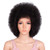 JOEDIR HAIR Afro Wigs for Black Women Human Hair Short Afro Kinky Curly Wig 8 Inch Natural Black Large Afro Wigs (Color:1B)