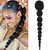 Kinky Afro Bubble Ponytail Extension for Black Women 18 Inch Long Drawstring Ponytail Natural Black Clip on Ponytails for Kids Synthetic Hair Piece P