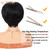 PHOCAS Short Cut Wigs Human Hair Short Pixie Wigs With Bangs Pixie Cut Wig (Short Straight-Natural Black)