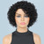 UDU Short Curly Human Hair Wigs For Black Women Short Curly Wigs Human Hair Non Lace Glueless Wig with Bangs Side Part Wigs (Nature Black)