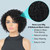 UDU Short Curly Human Hair Wigs For Black Women Short Curly Wigs Human Hair Non Lace Glueless Wig with Bangs Side Part Wigs (Nature Black)