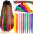 Rhyme 9 PCS Colored Hair Extensions Clip In 21 inch Straight Multicolored Hair Extensions Accessories For Girls Women Gift Party Highlights Wig Piece