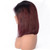 Choshim Hair Ombre 99J Color Short Bob Lace Front Wig Virgin Remy Human Hair Two Tone Burgundy Color 150% Density Middle Part Blunt Cut Bob Wig(8 Inc