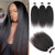 DAIMER Kinky Straight Human Hair 3 Bundles 100G/Pcs Yaki Straight Human Hair Bundle Unprocessed Brazilian Virgin Human Hair Extensions Double Weft Bu