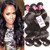 Unice Hair 22 20 18 inches Brazilian Body Wave Virgin Hair 3 Bundles, 100% Unprocessed Brazilian Wavy Human Hair Weave Extensions, Natural Black Colo