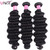 UNice Hair 10A Brazilian Loose Deep Wave Hair 3 Bundles, 100% Unprocessed Human Virgin Hair Weave Extensions Natural Color (20 22 24)