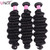 UNice Hair 10A Brazilian Loose Deep Wave Hair 3 Bundles, 100% Unprocessed Human Virgin Hair Weave Extensions Natural Color (14 16 18)