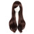 MapofBeauty 28"/70cm Women Side Bangs Long Curly Hair Cosplay Wig(Dark Brown)