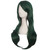 MapofBeauty 28 Inch/70cm Women Side Bangs Long Curly Hair Cosplay Wigs (Pine Green)