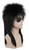 karlery Men Women Long Straight Black Wig 70s 80s Heavy Metal Rocker Wig Disco Mullet Wig
