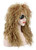 karlery Men Women Long Curly Orange Mix Blonde 70s Heavy Metal Rocker Mullet Wig 80s Costume Anime Wig