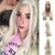 sylvia 60# Platinum Blonde Wave Hair 24" Long Natural Wave Realistic Hairline Synthetic Lace Front Wigs Soft Glueless Half Hand Tied Wig 180% Density