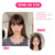 Clip in Bangs Real Human Hair Flat Bangs Remy Fringe Hair Extensions Thick Full Tied Bangs with Temples Clip on Hair Pieces for Women Natural Color