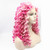 MX angel Mxangel Long Spirial Curl Heat Resistant Synthetic Lace Front Two Tone Curly Pink Wig