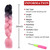 Xtrend 6Pcs 2 Tone Ombre Braiding Hair Crochet Braids 24 Inch Synthetic Hair Extensions Jumbo Braiding Hair Extension for Box Braiding Hair 100g/pc (