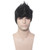 BERON Cool Men Boys Short Synthetic Wig for Cosplay Party Photo Come with Wig Cap (Black)