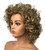 Wiginway Women Short Curly Heat Resistant Synthetic Hair Wigs Big Curly Dark Blonde Fashion Wigs 8 Inch