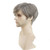 Wiginway Short Straight Wig for Men, Gray Synthetic Natural full Wigs, 6"