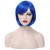 PATTNIUM 12 Inches Blue Bob Wig Short Royal Blue Wig with Bangs Blue Bob Wig for Women and Girls Heat Resistant Synthetic Wig (Royal Blue)