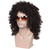 ColorGround Medium Long Curly Kinky Dark Brown Natural Wig for Men