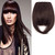 8" Clip in Bangs Hair Extensions Thick Full Neat Bangs Fringe Hair Extension with Temples One Piece Clip on Front Bangs Hairpiece
