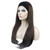 Aimole Long Straight 3/4 Women's Wigs with Black Headband Hair Synthetic Hair(6 Chestnut Brown)