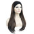 Aimole Long Straight 3/4 Women's Wigs with Black Headband Hair Synthetic Hair(6 Chestnut Brown)