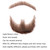 CliCling Human Hair Brown Fake Face Beard and Mustache for Adults Men Realistic Makeup Lace Invisible False Beards