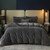 SE SOFTEXLY Velvet Duvet Cover Queen Size, Soft Flannel Duvet Cover 3Pcs Solid Breathable Silky Velour Comforter Cover, Luxury Cozy Winter Duvet Cove
