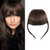 Shinon Hair Extension Bangs Thick Bangs Hair Clip in Human Hair Bang with Fringe Dark Brown Color