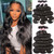 B&F Hair Brazilian Body Wave Hair 3 Bundles 20 22 24inch 100% Unprocessed Virgin Human Hair Weft Extensions Natural Color(100+/-5g)/pc