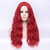 DWMGLP 24" Long Red Curly Wavy Wig For Women Heat Resistant Fiber Wigs Halloween Cosplay Daily Party+Cap (Red)