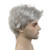 Lydell Men Wig Natural Short Straight Hair Synthetic Full Wigs (51 Silver Grey)